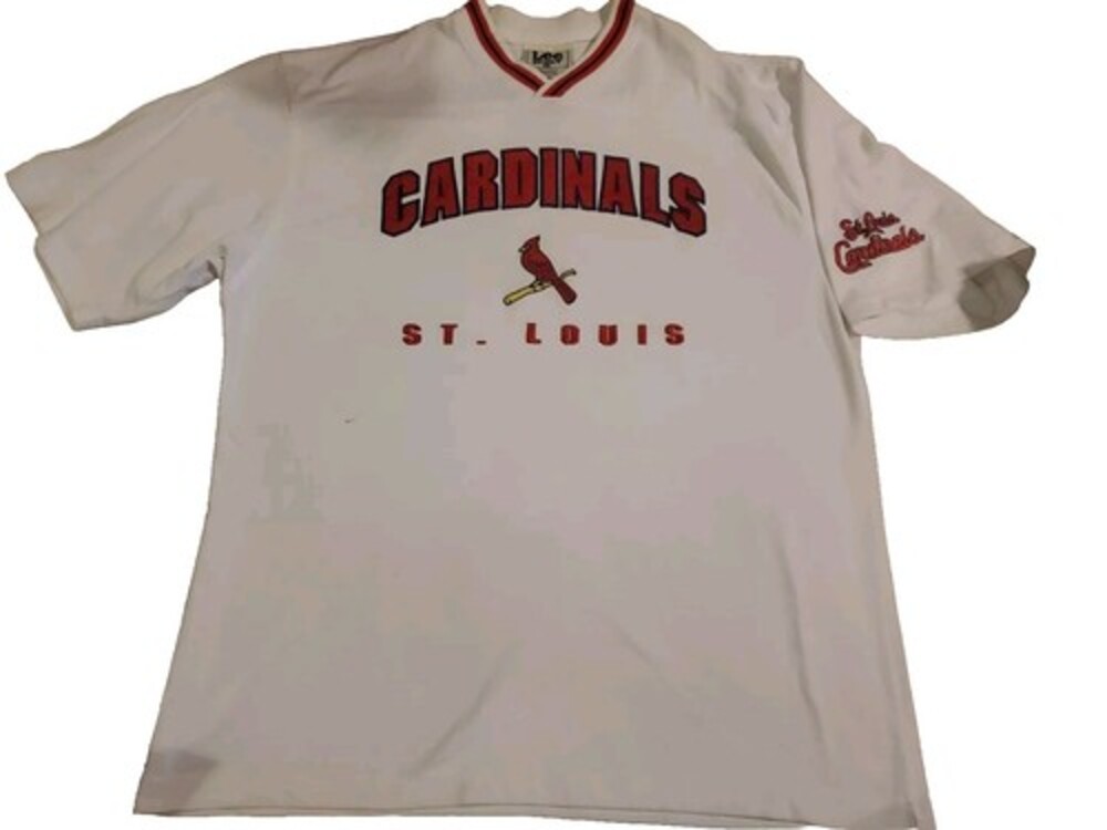 St. Louis Cardinals Vintage Lee Sport Men's White T Shirt Size Large